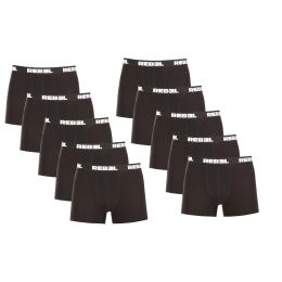 Снимка на 10PACK Men's Boxer Shorts Nedeto Rebel Black