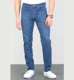 Снимка на 23648 Dewberry Regular Fit Stretchy Hlt Denim Mens Jeans-LIGHT BLUE