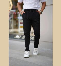 Снимка на 28229 Dewberry Elastic Lace Mens Jogger Pants-BLACK