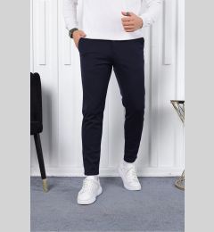 Снимка на 36197 Dewberry Ids Slim Fit Lycra Fabric Mens Trousers-NAVY