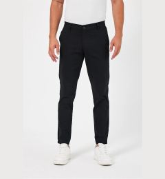 Снимка на 36952 Dewberry Gabardine Cotton Slim Fit Chino Mens Trousers-BLACK