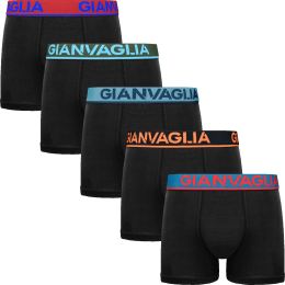 Снимка на 5PACK Men's Boxer Shorts Gianvaglia Black