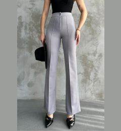 Снимка на 80272 Dewbery High Waist Slim Fit Wide Leg Pants-GREY