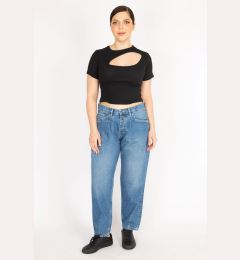 Снимка на Şans Women's Blue Plus Size Front Pocket Detailed Jeans