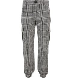 Снимка на AOP Glencheck Cargo boys' pants black/white