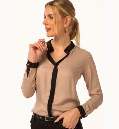 Снимка на armonika Women's Beige Striped Front Shirt