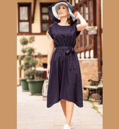 Снимка на armonika Women's Navy Blue Elastic Tie Waist Dress