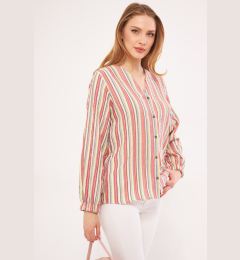 Снимка на armonika Women's Pink Sleeve Elastic Wrap Shirt