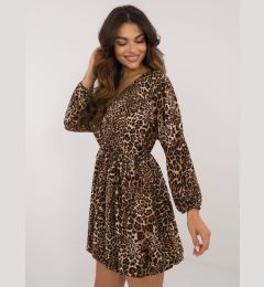 Снимка на Beige and black leopard print dress