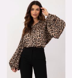 Снимка на Beige and black shirt with leopard print OH BELLA