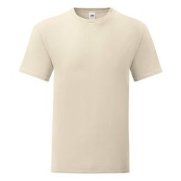 Снимка на Beige men's t-shirt with combed cotton Iconic sleeve Fruit of the Loom