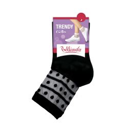 Снимка на Bellinda TRENDY COTTON SOCKS - Women's socks with decorative hem - white