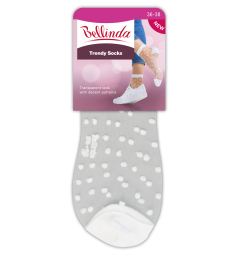 Снимка на Bellinda TRENDY SOCKS - Modern patterned nylon socks - white