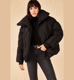 Снимка на Bianco Lucci Women's Black Oversize Down Coat