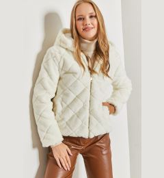 Снимка на Bianco Lucci Women's Hooded Quilted Plush Coat