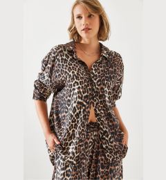 Снимка на Bianco Lucci Women's Single Pocket Leopard Shirt 4729