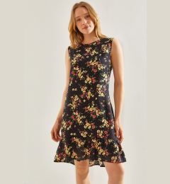 Снимка на Bianco Lucci Women's Skirt Ruffled Floral Viscose Dress