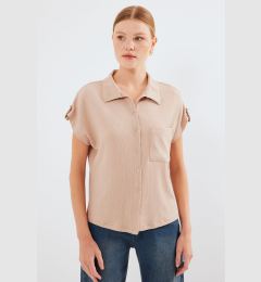 Снимка на Bigdart 20256 Cuffed Double Short Sleeve Shirt - Biscuit