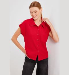 Снимка на Bigdart 20256 Cuffed Double Short Sleeve Shirt - Red