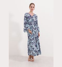 Снимка на Bigdart 2454 Patterned Long Dress - Navy Blue