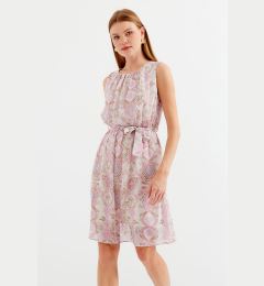 Снимка на Bigdart 2501 Patterned Zero Sleeve Chiffon Dress - Pink