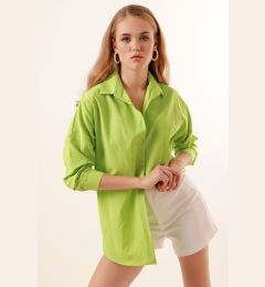 Снимка на Bigdart 3900 Oversize Long Basic Shirt - Çağla