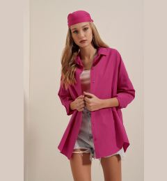 Снимка на Bigdart 3900 Oversize Long Basic Shirt - Dark Pink