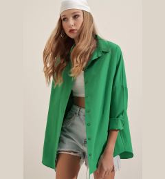 Снимка на Bigdart 3900 Oversize Long Basic Shirt - Green