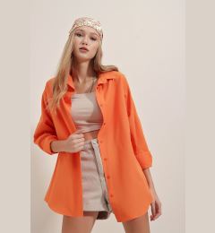 Снимка на Bigdart 3900 Oversize Long Basic Shirt - Orange