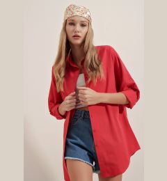 Снимка на Bigdart 3900 Oversize Long Basic Shirt - Red