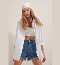 Снимка на Bigdart 3900 Oversize Long Basic Shirt - White