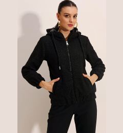 Снимка на Bigdart 5180 Wide Cut Hooded Coat - Black