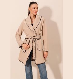 Снимка на Bigdart 9130 Embroidered Stash Coat - Beige