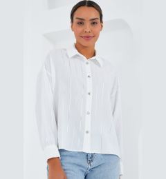 Снимка на Bigdart Women's White Silver Striped Shirt 5924