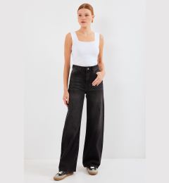 Снимка на Bigdart Women's Wide Leg High Waist Palazzo Jeans 6656 - Black