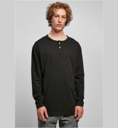 Снимка на Bio Oversized Henley Longsleeve Black