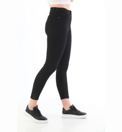 Снимка на BİKELİFE Black Plus Size High Waist Lycra Gabardine Trousers.