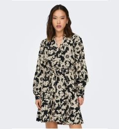 Снимка на Black and cream women's floral dress JDY Miriam - Women