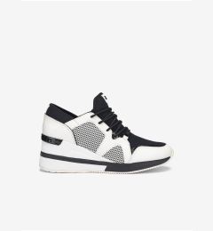 Снимка на Black and White Women's Wedge Sneakers Michael Kors Liv - Women's