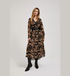 Снимка на Black dress with a flared bottom and a floral print