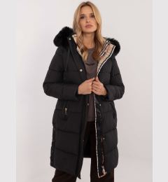 Снимка на Black long winter jacket with stitching