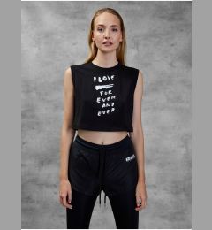 Снимка на Black Women's Cropped Diesel T-Shirt - Women