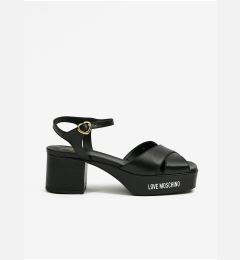 Снимка на Black women's leather sandals Love Moschino - Women's