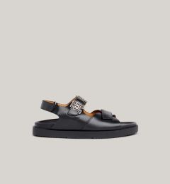 Снимка на Black Women's Leather Sandals Tommy Hilfiger Hardware Sports