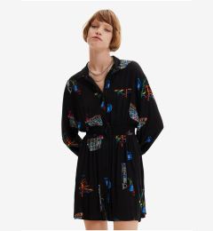 Снимка на Black women's patterned shirt dress Desigual Dresde - Women