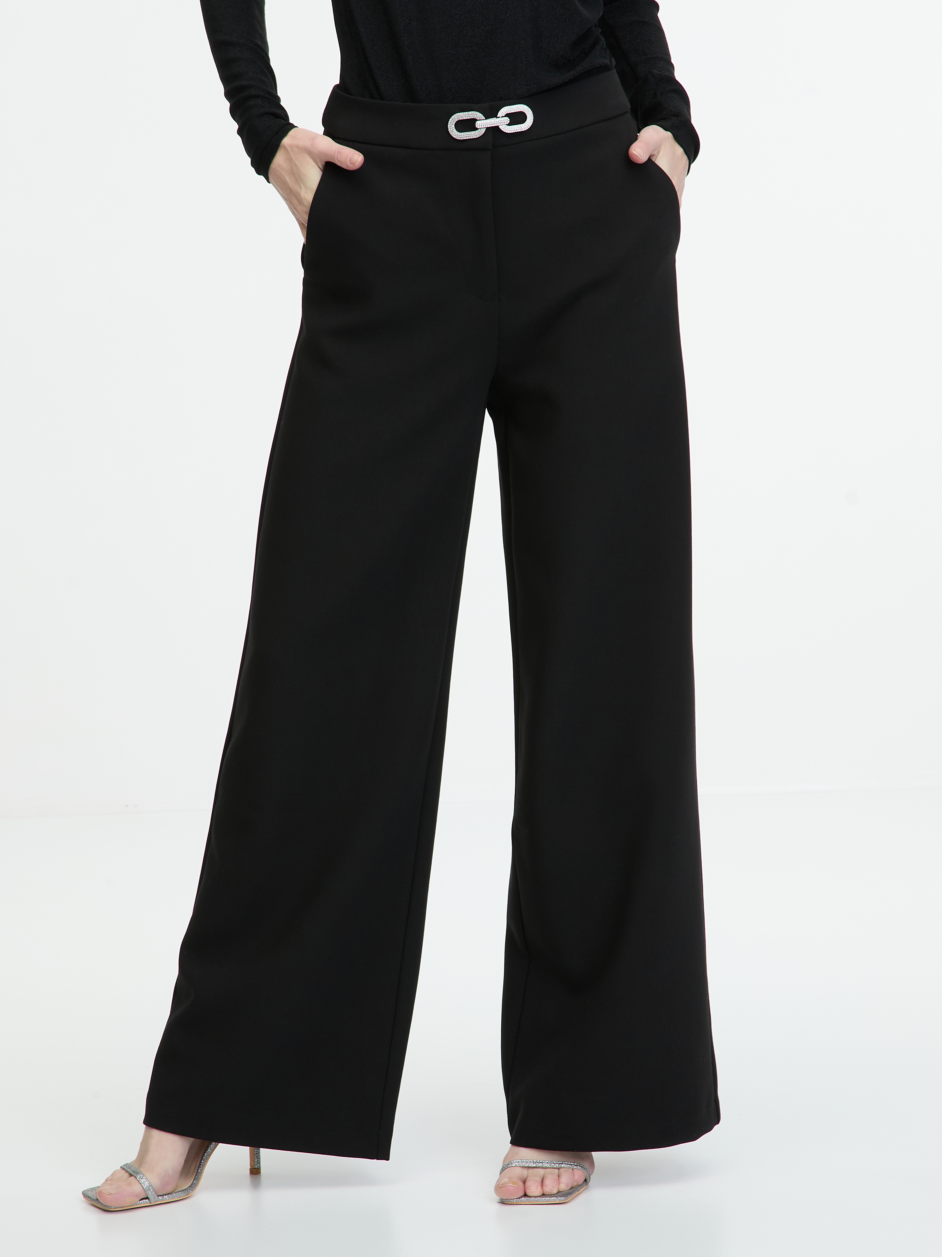 Снимка на Black women's wide trousers ORSAY - Women's