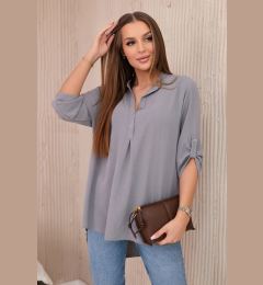 Снимка на Blouse with a longer back grey