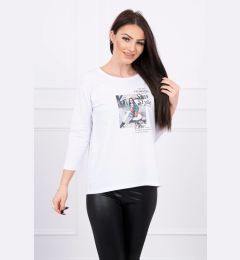 Снимка на Blouse with Star Style print white