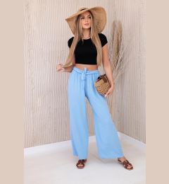 Снимка на Blue trousers with a wide waist