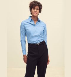 Снимка на Blue women's poplin shirt classic Fruit Of The Loom